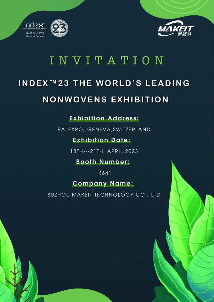 MAKEIT INDEXTM 23 THE WORLD'S LEADINGNONWOVENS EXHIBITION