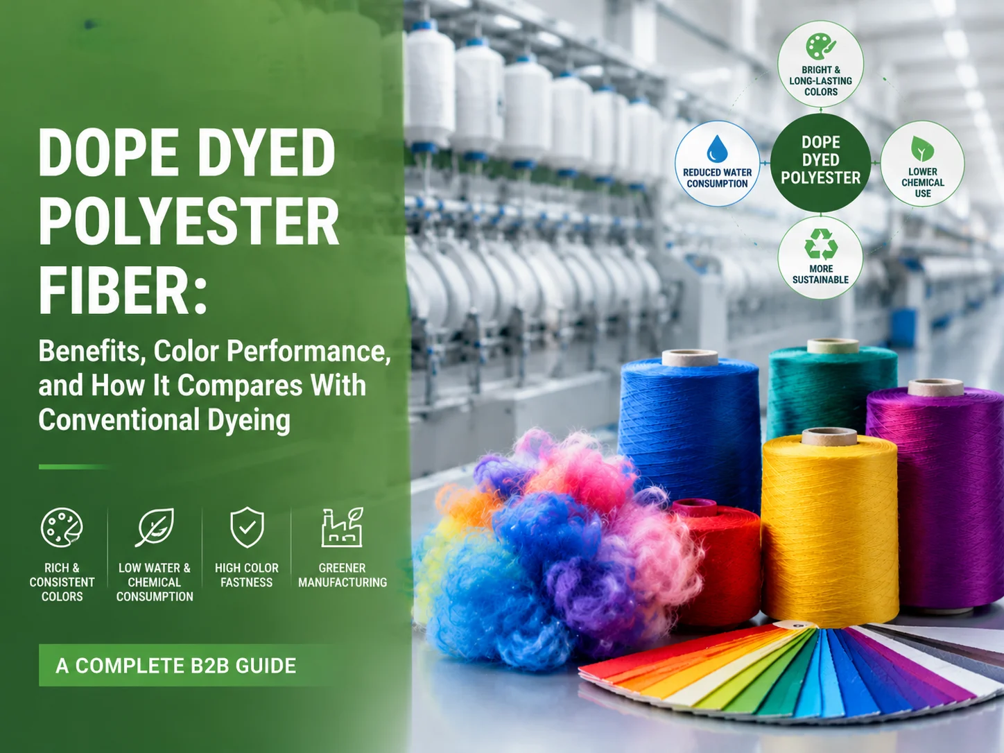 Dope Dyed Polyester Fiber: Benefits, Color Performance, and How It Compares With Conventional Dyeing