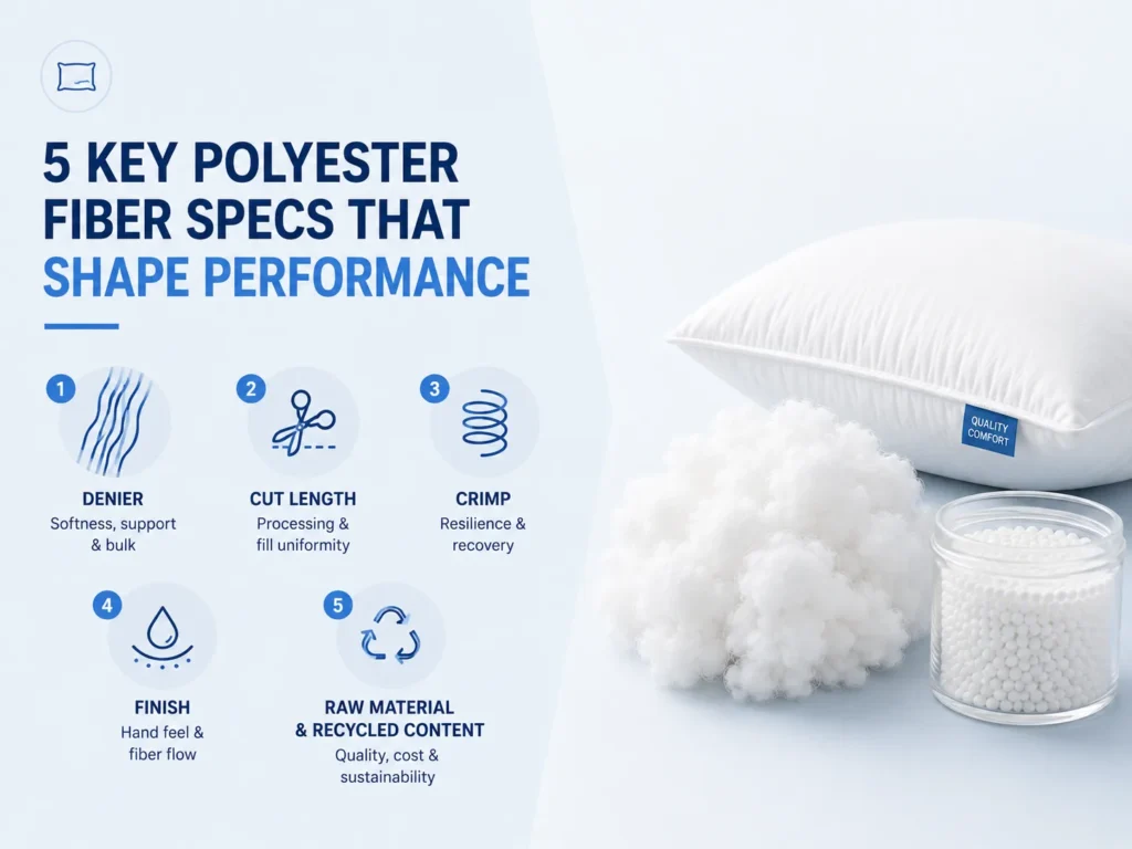 Five Polyester Fiber Specifications That Actually Affect Pillow Performance