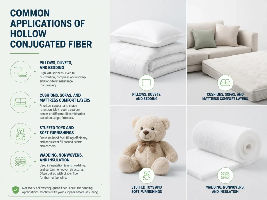 Hollow Conjugated Fiber Filling Applications