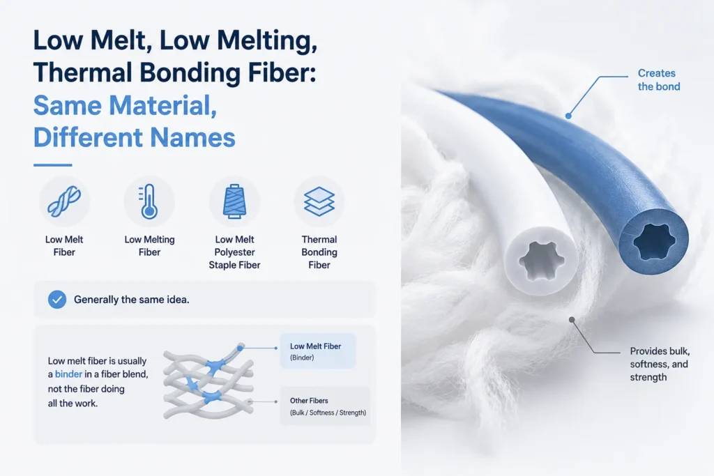 Low Melt Fiber and Thermal Bonding Fiber Terms