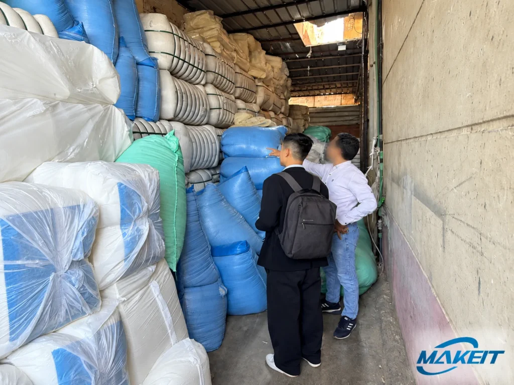 MAKEIT team visiting a bedding customer’s facility in Cairo to discuss ongoing and future cooperation.